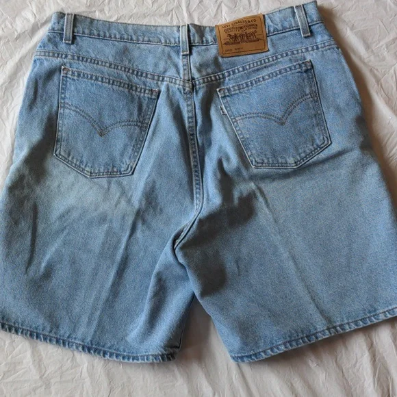 Levi's Vintage 1998 Made In USA Denim Jean Shorts Jorts White Tab High Rise 18 - Picture 6 of 8